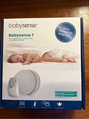 Babysense 7 Non-Contact Baby Movement Monitor — White/Grey